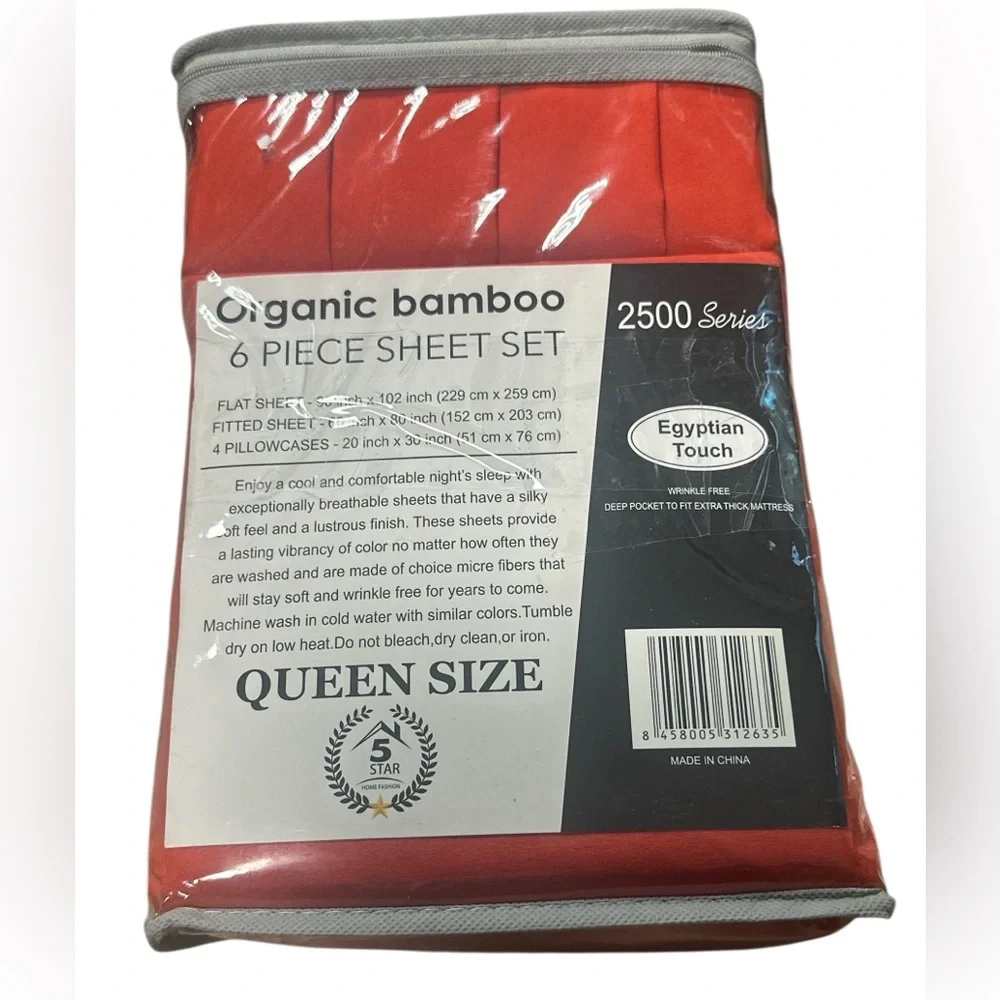 NWT Bamboo Egyptian Touch‎ Deep Pocket 6 Piece Sheet Set,